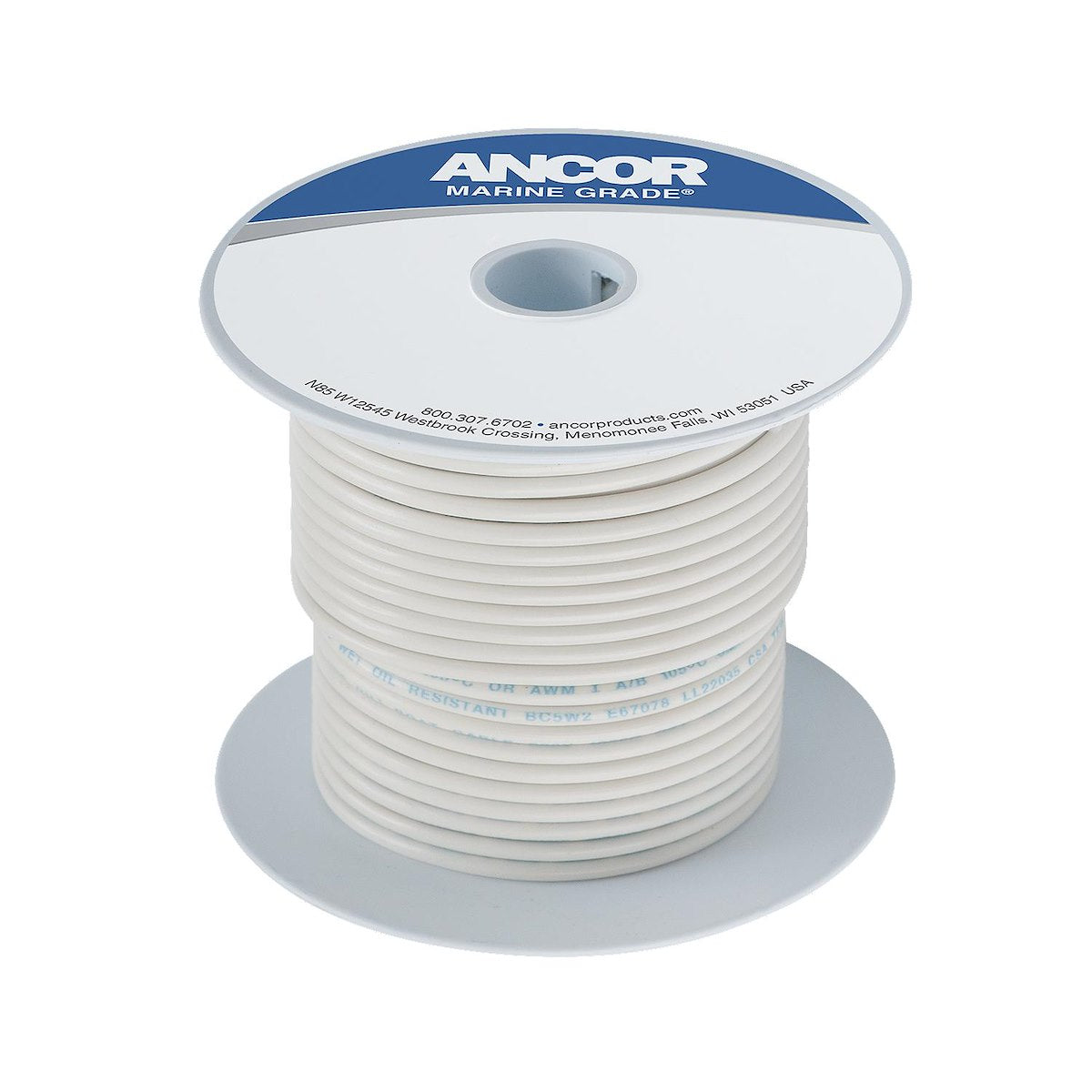 Ancor Primary Wire, 16 Gauge, White, 100 ft Spool - 102910