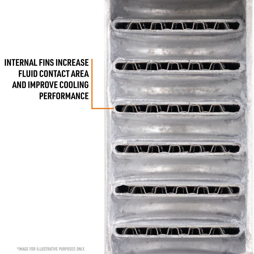 Mishimoto Fluid Cooler, 27 in Length x 6 in Height x 1.25 in Depth Core Dimension, 0.65 qt, 14 Row Cooler - MMTC-GMT-99