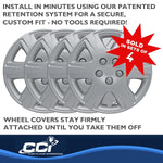 Coast2Coast Wheel Cover, 15 in, 6 Spoke, Spring Steel Clip, Set Of 4 - IWC42215S