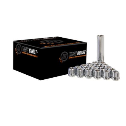 West Coast Wheel Accessories Wheel Installation Kit, 14 Millimeter x 1.5 Thread Size, 60 degree Conical, Chrome - W5814STO