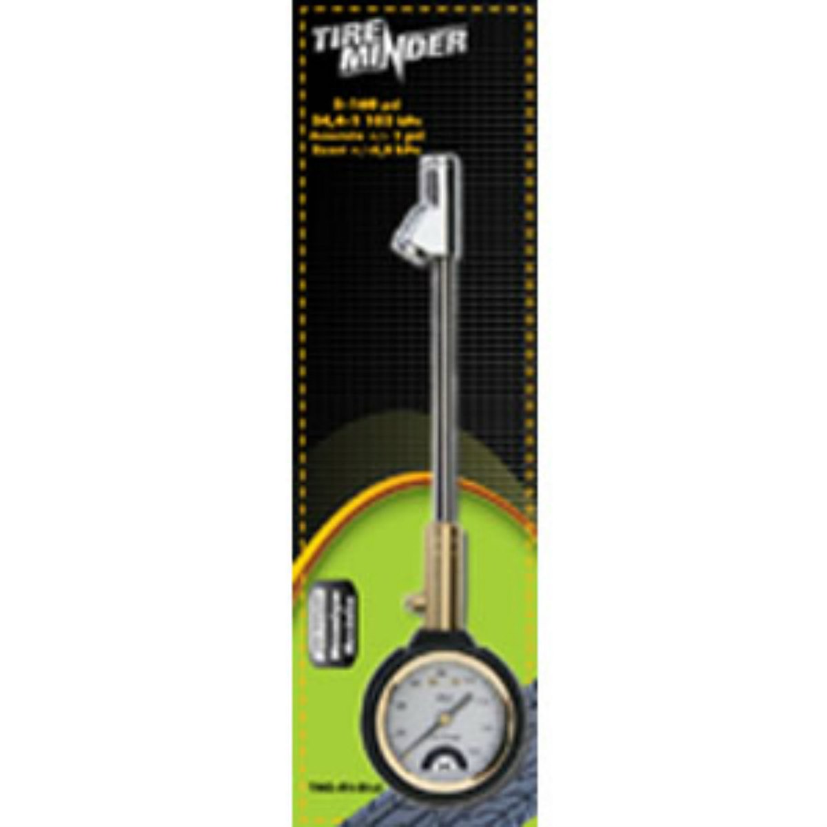 Minder Research Tire Pressure Gauge, 10 in Stick Style With Dual Head, 5-160 lb Per Square in (PSI) - TM22288VP