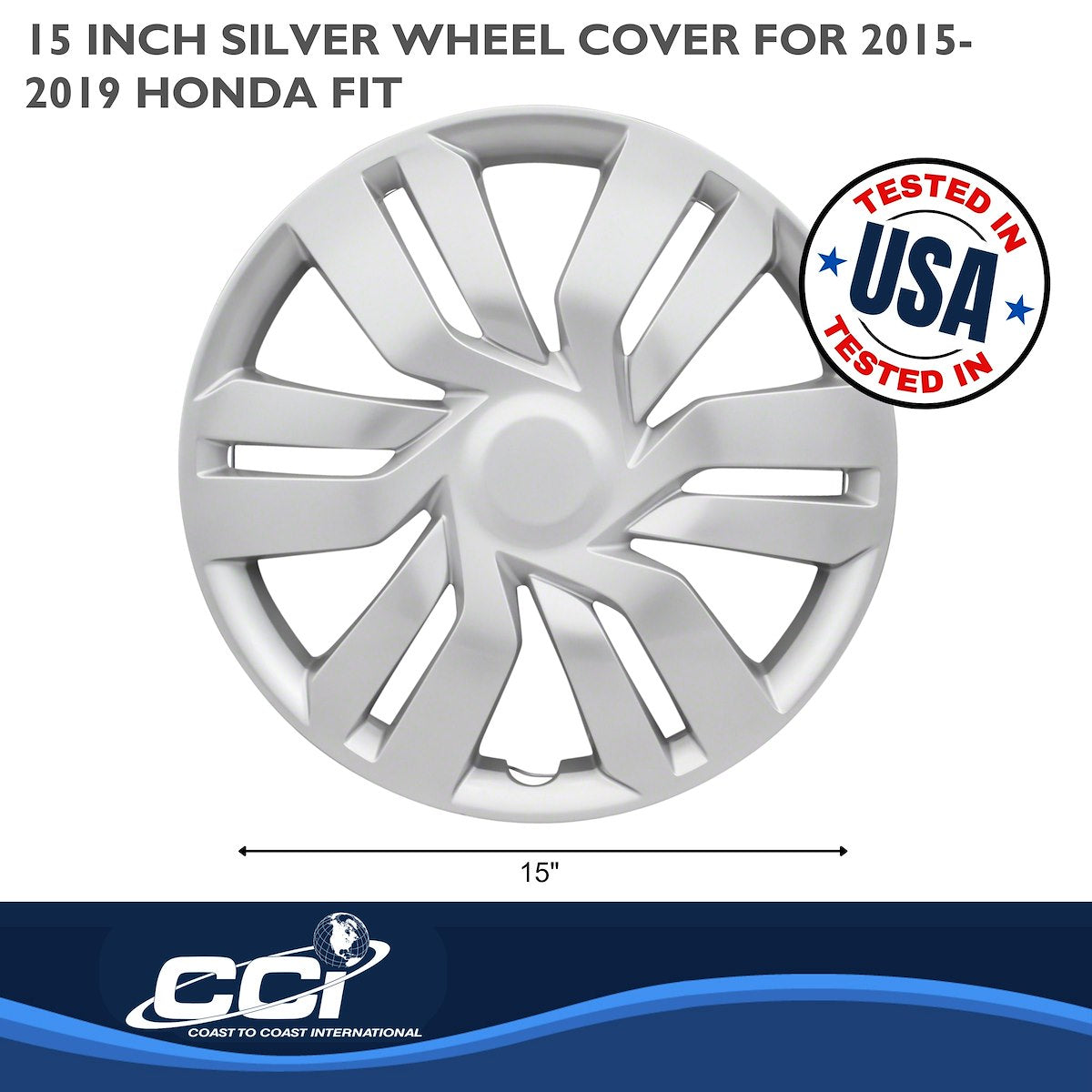 Coast2Coast Wheel Cover, 15 in, 6 Double Spoke, Set Of 4 - IWC53415S