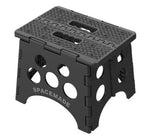 Space Made Step Stool, 12-1/2 in Length x 10-1/4 in Width x 9 in Height, 385 lb Weight Capacity, Black - SS-9