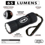 Performance Tool Flashlight, Nichia LED, 65 Lumens, Black Housing - W2456