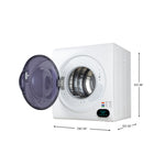 Pinnacle Appliances Clothes Dryer, 24 in Width x 28 in Height x 22 in Depth, White, Stainless Steel Drum - 21-852W