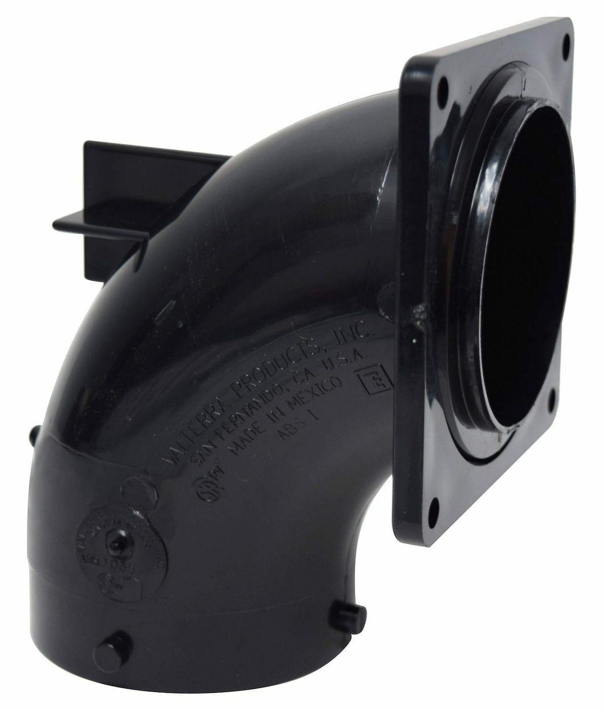Valterra Sewer Waste Valve Fitting, 90 degree Ell With 3 in Bayonet x 3 in Rotating Flange - T1035