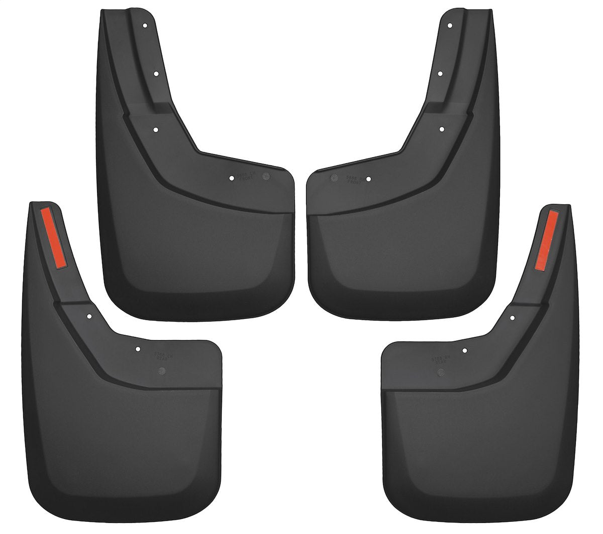 Husky Liners Mud Flap, Contoured, Black, Set Of 4 - 56886