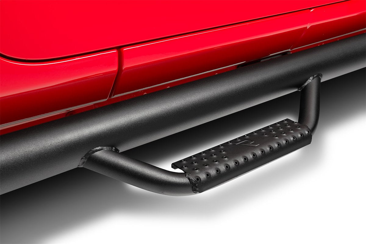 N-Fab Nerf Bar, W2W Series, 3 in Round Bent, Black Textured Matte Powder Coated - J1980T