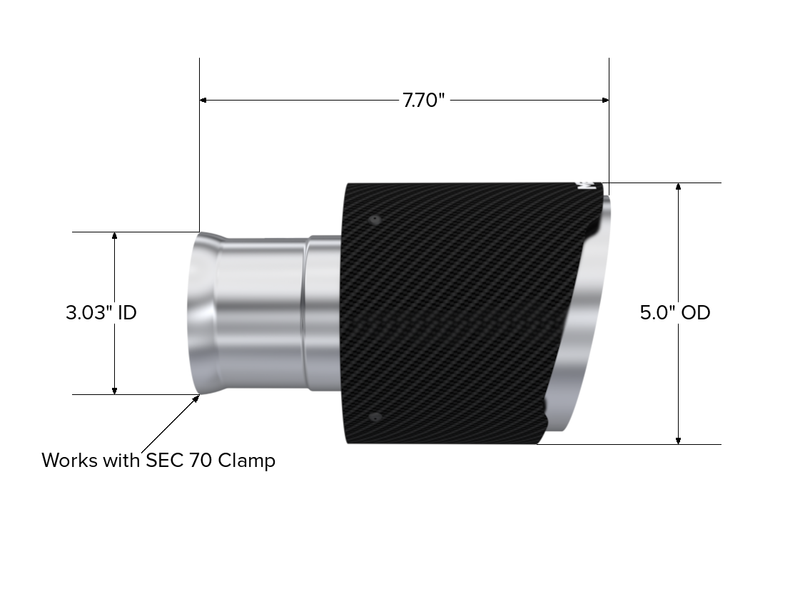 MBRP Exhaust Exhaust Tail Pipe Tip T5197CF product image 2
