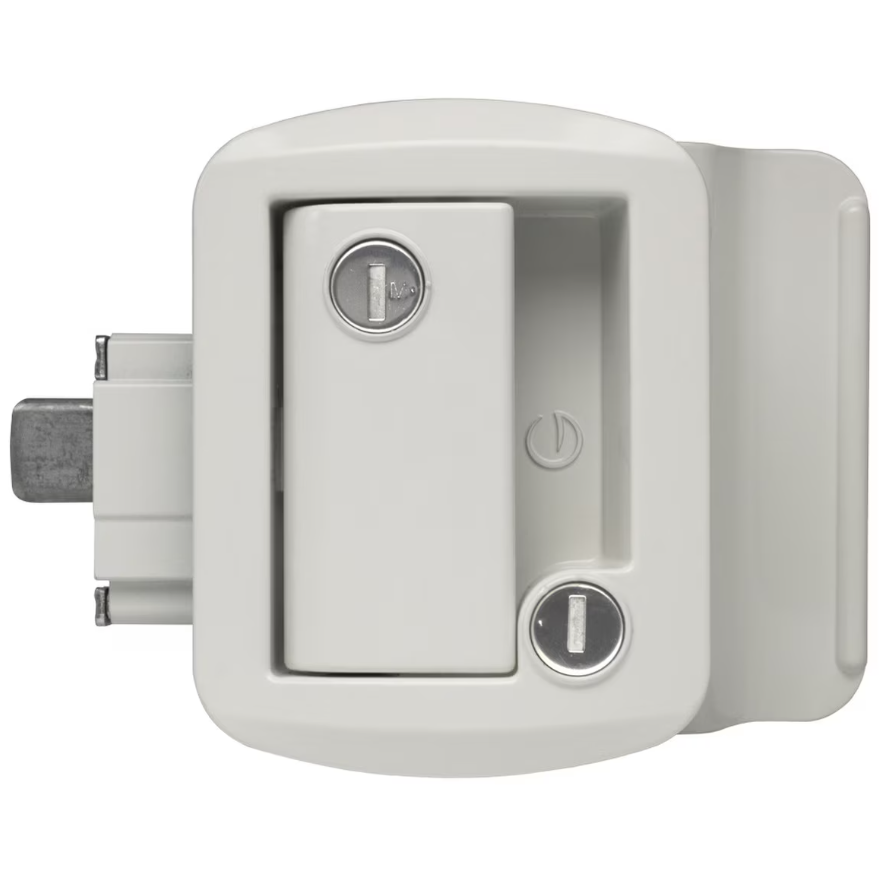 Creative Products Entry Door Handle, White Powder Coat - TTL-43610AL-9009-1PK
