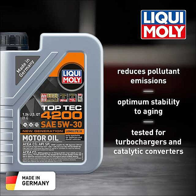 Liqui Moly Oil, Top Tec 4200, SAE 5W-30, 1 Liter Bottle - 2004