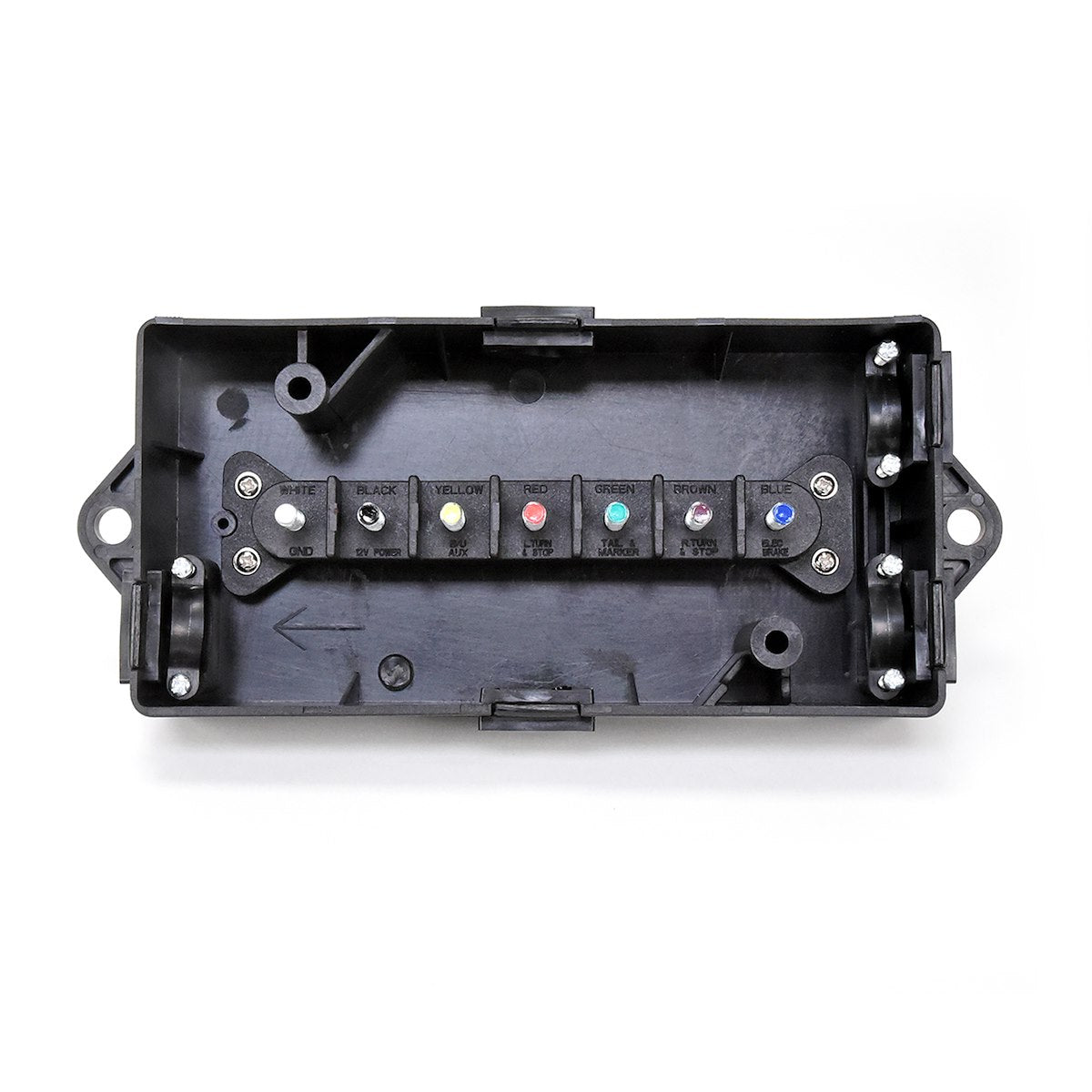 Husky Towing Wire Terminal Block, Attaches 7 Wires, 8-1/4 in Length x 3.44 in Width x 2-3/8 in Height, Black - 33200