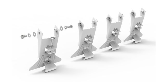 Holman Ladder Rack, EZ Drop Down Series, White, Steel - 4GMSDD