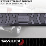 TrailFX Nerf Bar, TrailFX A4 Series, 4-1/2 in Hexagonal Straight, Titanium Black - AL4022B
