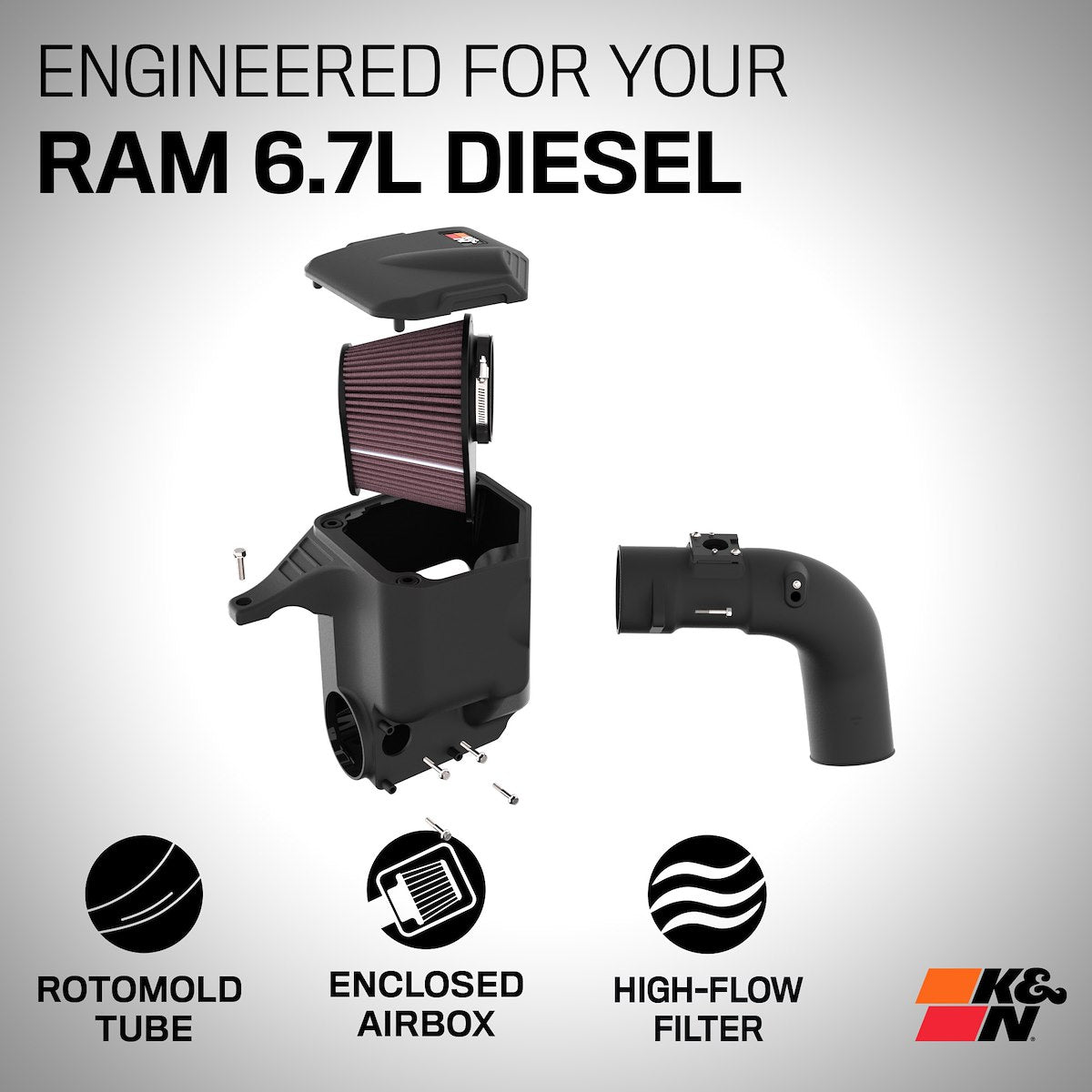 K&N Air Cleaner Assemblies and Air Intake Kits 63-1592 product image 6