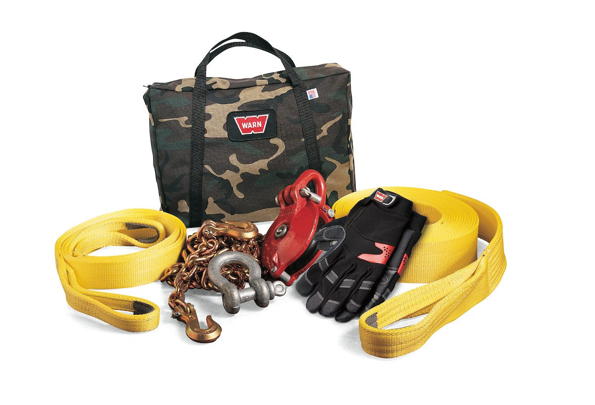 Warn Winch Rigging Kit, 3/4 in D-Shackle, 30 ft Recovery Strap, 10 ft Choker Chain - 29460
