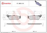 Brembo Brake Pad, Sintered Compound, Red Backing Plate, Set Of 2 - 07BB03SA