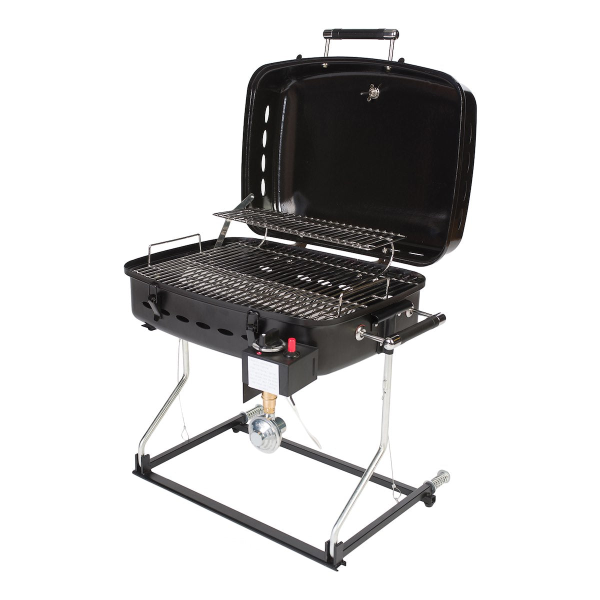 Faulkner Barbeque Grill, 12000 BTU, 21.8 in Height x 23.6 in Width x 17.1 in Depth On Ground, Black - 51322