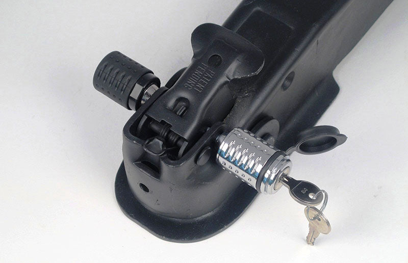 DeadBolt Trailer Hitch Lock, For 2 in Opening Conventional Lever Style Couplers, Steel, With 2 keys - RC3
