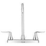 Dura Faucet Faucet, 12 in J-Spout, Chrome Polished/Plastic Body/Brass Spout, 2 Hole Application - DF-PK330HLH-CP