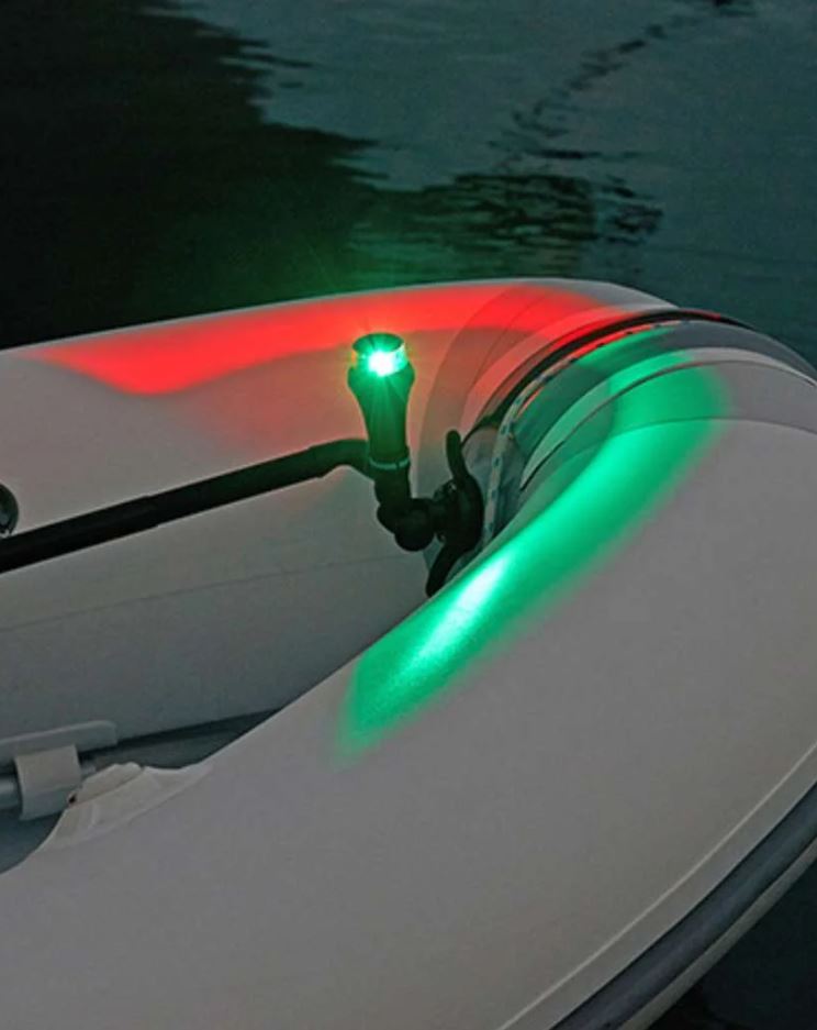 Railblaza Navigation Light, White LED Light And Red/Green LED Light, Black, IP67 Dust And Water Resistant - 04-4092-11