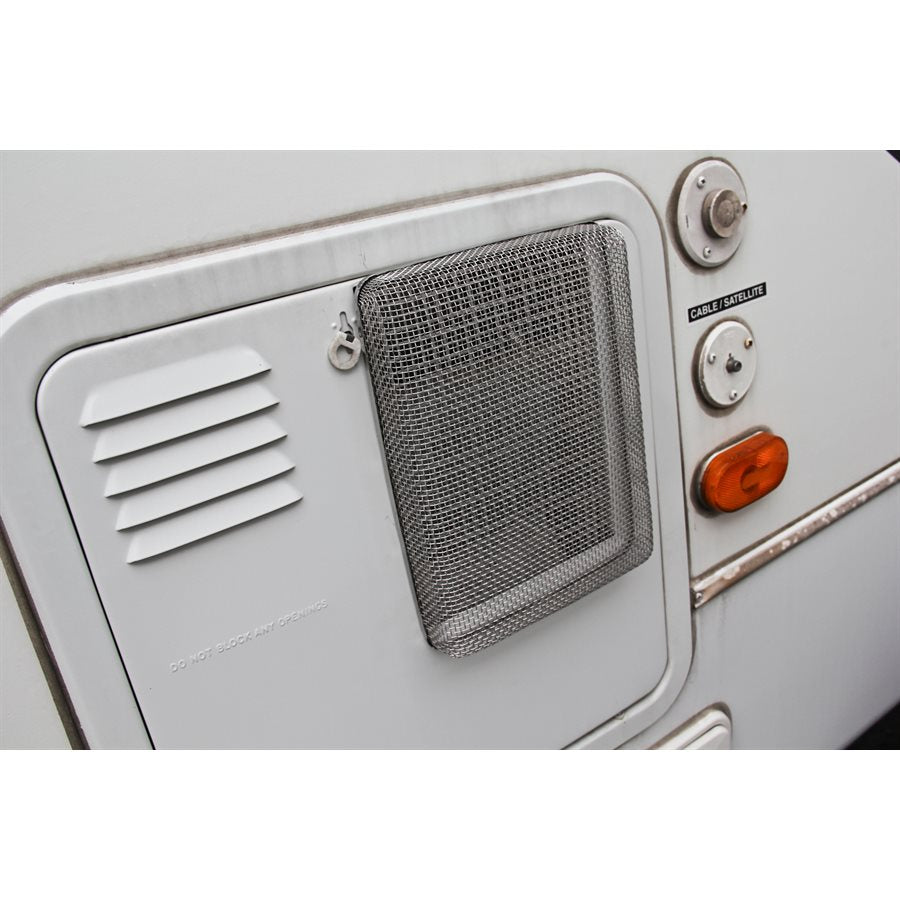 Camco Bug Screen - RV Appliance, For Use With Suburban 10/12/16 gal, 9-3/4 in Length x 7-3/8 in Width x 1-5/16 in Depth, Stainless Steel - 42146