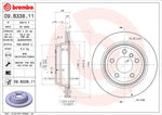 Brembo Brake Rotors 09B33811C02 product image 3