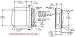 RV Designer Entry Door Handle, Black, Die Cast Zinc Alloy Housing And Steel Strike Plate - T500