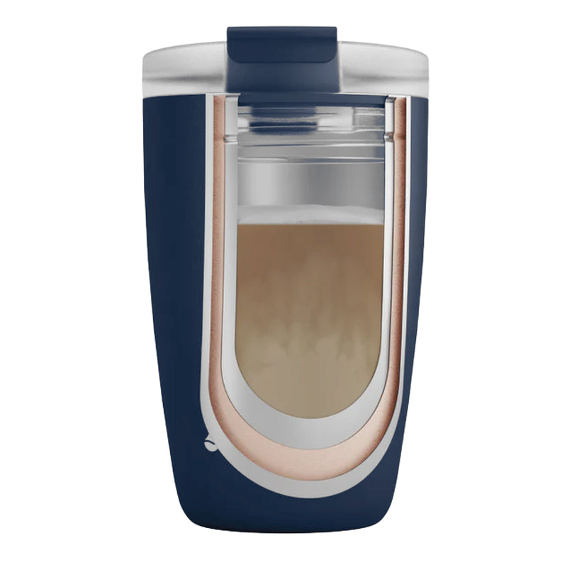 Silwy Magnetic Travel Mug, 12 oz Capacity, Stainless Steel, 3.3 in Diameter x 5.6 in Height - SYFL-TC-SA