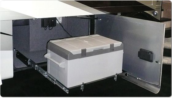 MOR/ryde Refrigerator Slide Tray, 225 lb Weight Capacity, 37.6 in Length x 21.6 in Width x 5 in Height - SP56-115
