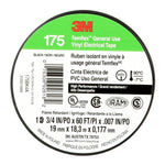 3M Electrical Tape, 3/4 in Width x 60 ft Length, 7 Mil Thick, Black - 92618