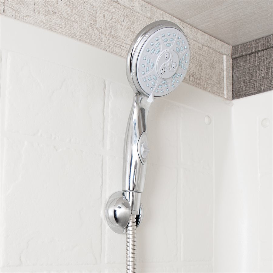 Camco Shower Head, With 4 Available Spray Settings, Chrome - 43710
