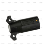 Pollak Trailer Wiring Connector, 7-Way Round Plug Side, Black - 12-706E