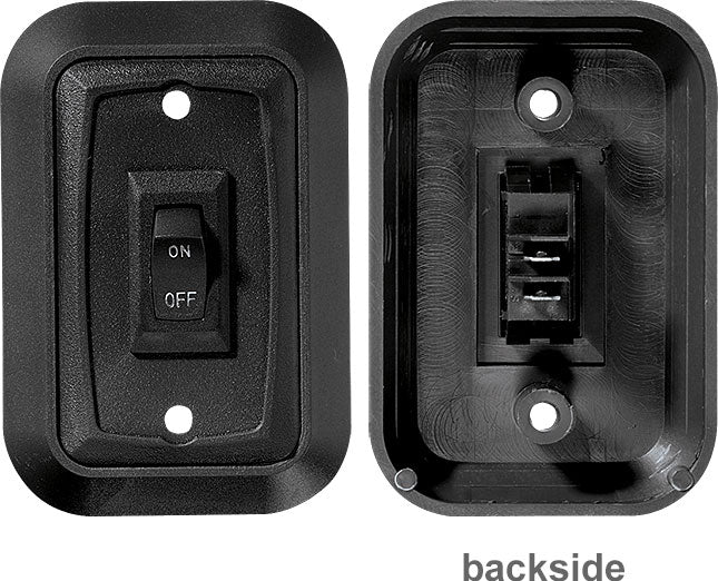 RV Designer Multi Purpose Switch, Black, 3.53 in x 2.39 in - S652