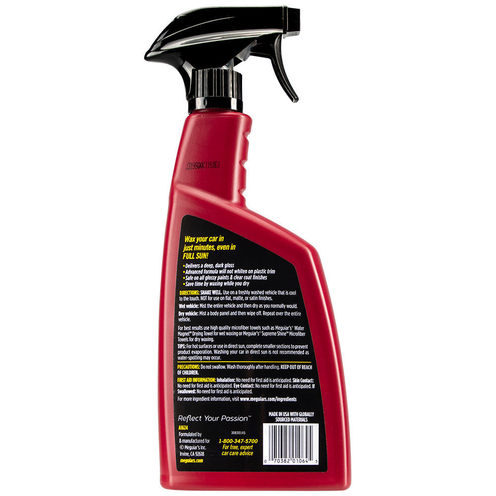 Meguiars Car Wax, 24 oz Spray Bottle - A1624
