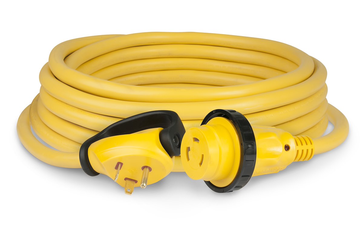 Marinco Power Cord, 3 Prong Male Plug On Park Side And Female Connector On RV Side, 30 amp, 6 Gauge - 25SPP.RV