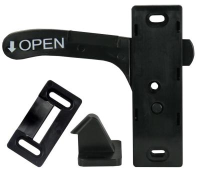 JR Products Screen Door Latch, 3 in Mounting Holes From Centre, Black - 10775