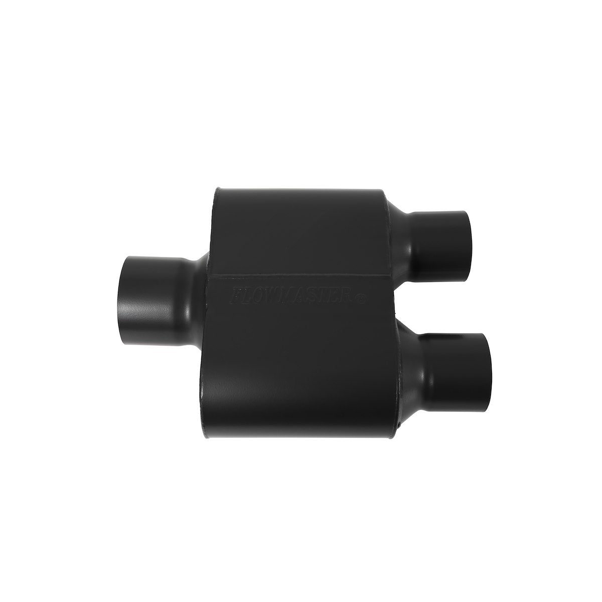 Flowmaster Exhaust Muffler, Super 10 Series, Dual 2-1/2 in Offset Outlet, 6-1/2 in Body/12-1/2 in Overall Length - 8430152
