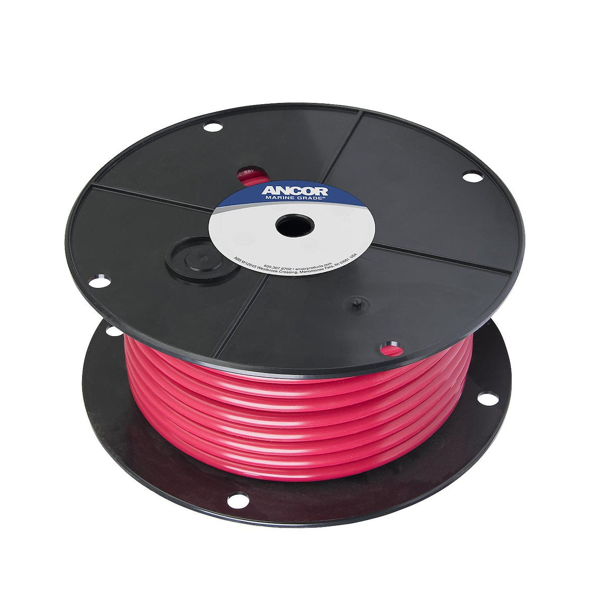 Ancor Battery Cable, Red Positive, 100 ft Spool, 4 Gauge Auxiliary Wire - 113510
