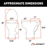 Lippert Toilet, Elongated Seat With 18 in Seat Height, White Ceramic With Plastic Seat/Lid - 2022113192