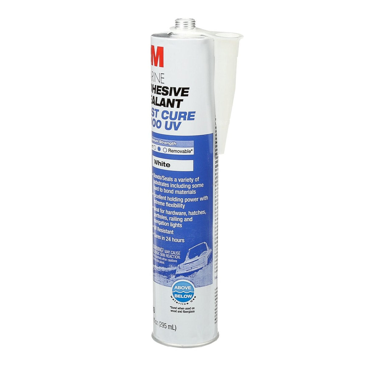 3M Adhesive Sealant, 3M 4000 UV Fast Cure, Used To Bond Aluminum/Wood/Gelcoat And Fiberglass, 10 oz Cartridge - 06580