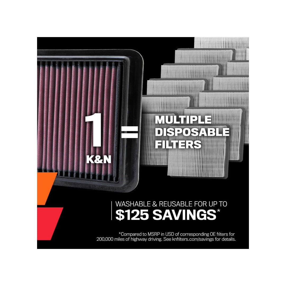 K&N Air Filter, Red - 33-5127