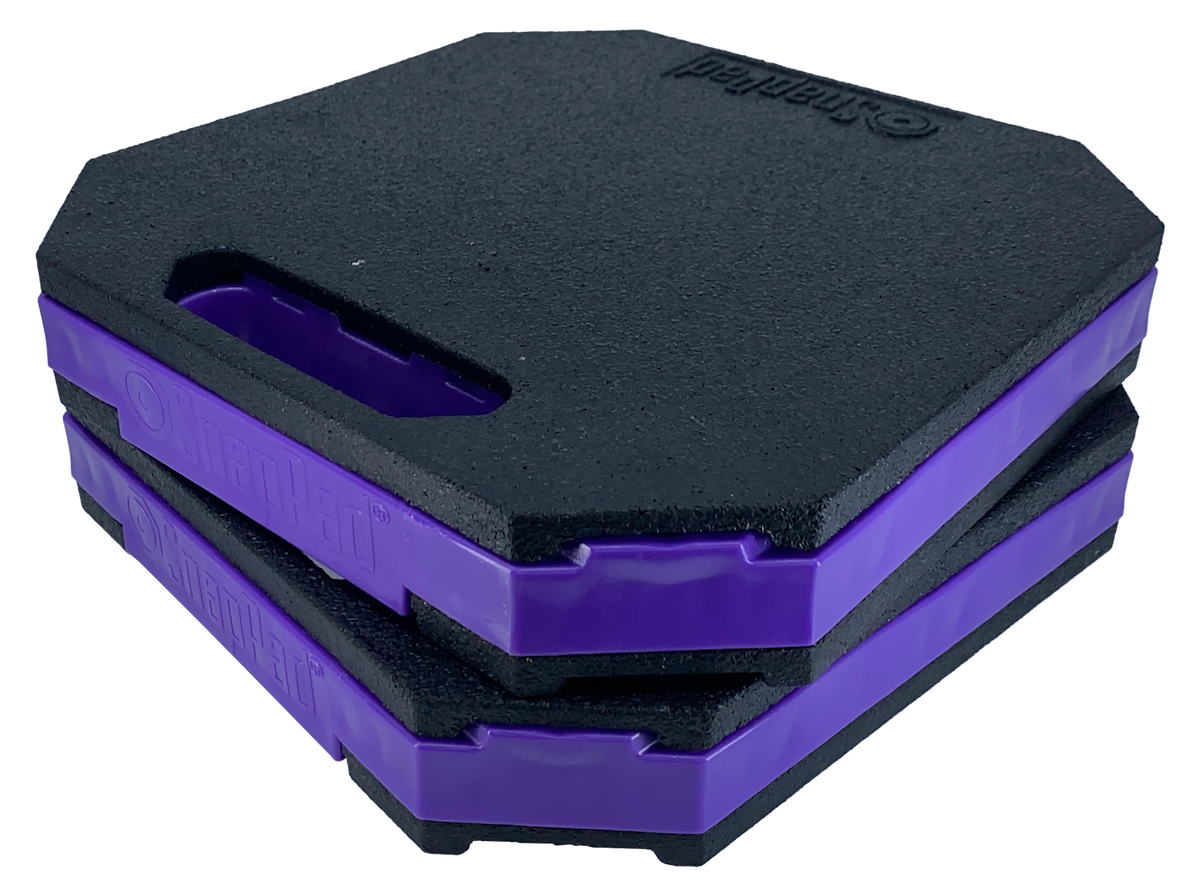 SnapPad Trailer Stabilizer Jack Stand Pad, 40000 lb, 12 in Length x 12 in Width x 2 in Height, Set Of 2 - STK2-PURPLE