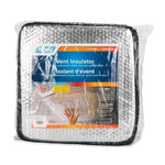 Camco Roof Vent Insulation, For 14 in x 14 in Vents, 2-3/4 in Foam With Reflective Backing And Synthetic Fleece Layer, Black - 45196