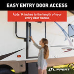 Lippert Entry Door Handle Extension, Black, Aluminum And Steel, 20 in Length x 4 in Width - 2022301969