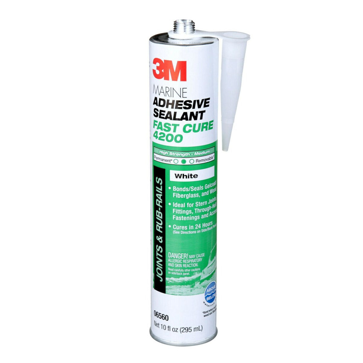 3M Adhesive Sealant, 3M 4200 Fast Cure, Used To Bond Aluminum/Wood/Gelcoat And Fiberglass, 10 oz Cartridge - 06560