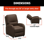 Lippert Chair, 27-1/2 in Width x 37-1/2 in Depth x 39 in Height Overall, 63 in Reclining Depth - 2024044212