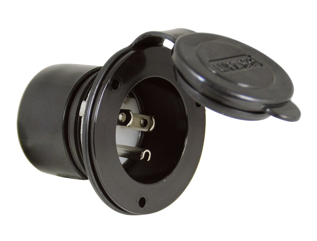 Marinco Power Inlet Port, 15 amp, 125 V AC, 2.5 in Diameter x 2.67 in Depth - 150BBI.RV