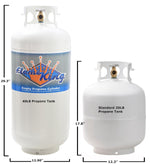 Flame King Propane Tank, 40 lb Capacity, 29.3 in Height x 12.3 in Diameter, 6.5 in Collar Diameter - YSN401