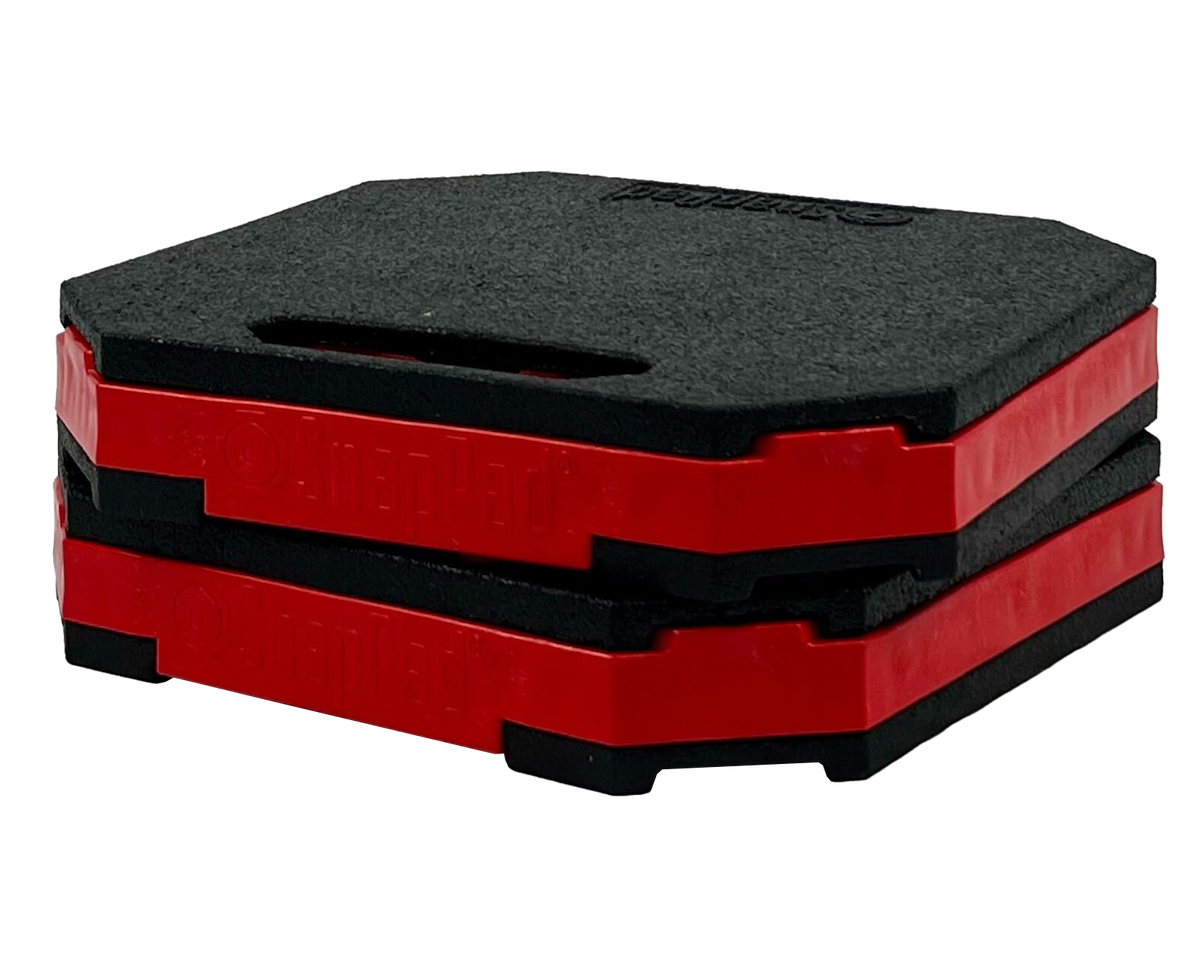 SnapPad Trailer Stabilizer Jack Stand Pad, 40000 lb, 12 in Length x 12 in Width x 2 in Height, Red, Set Of 2 - STK2-RED